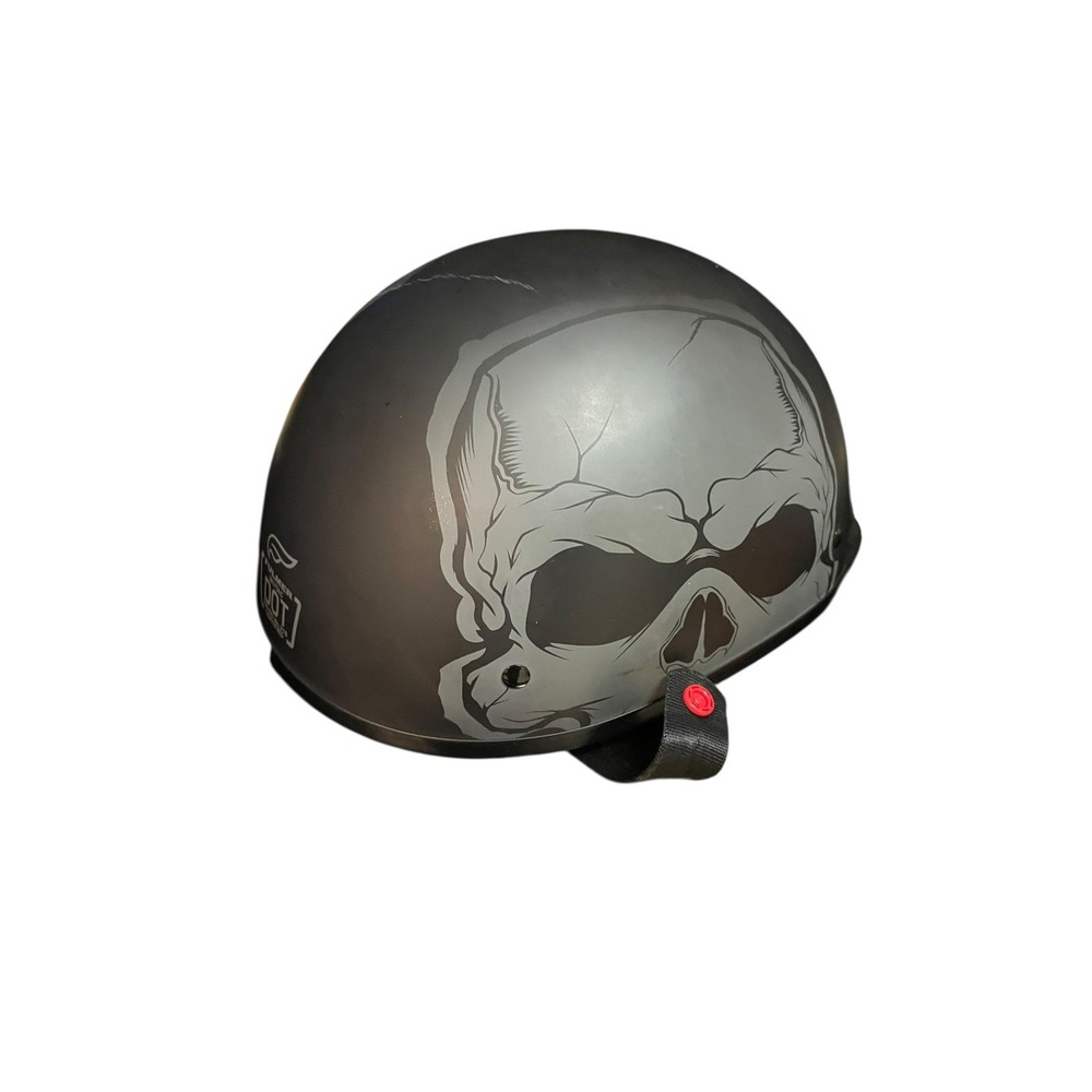Fulmer DOT Open Face Motorcycle Helmet‎ Skull Graphic XXL 63–64cm